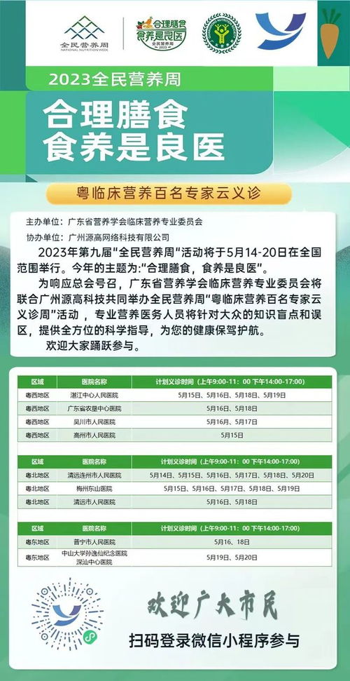 廣東百家醫(yī)院百名營(yíng)養(yǎng)醫(yī)師啟動(dòng)百場(chǎng)營(yíng)養(yǎng)義診 健康咨詢惠及千家萬(wàn)戶